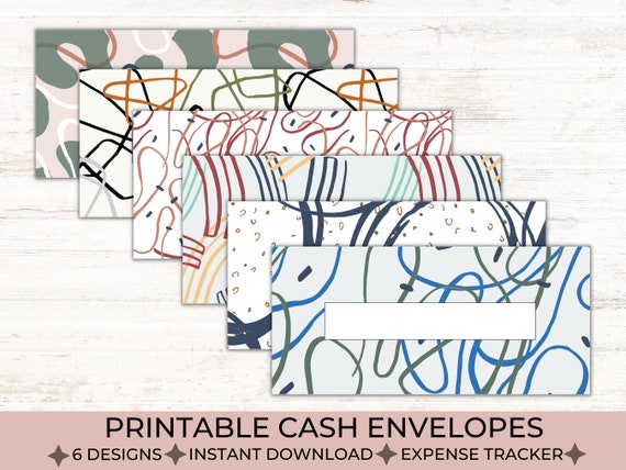 Cash Envelopes With Expense Tracker Printable Cash Envelopes - Etsy