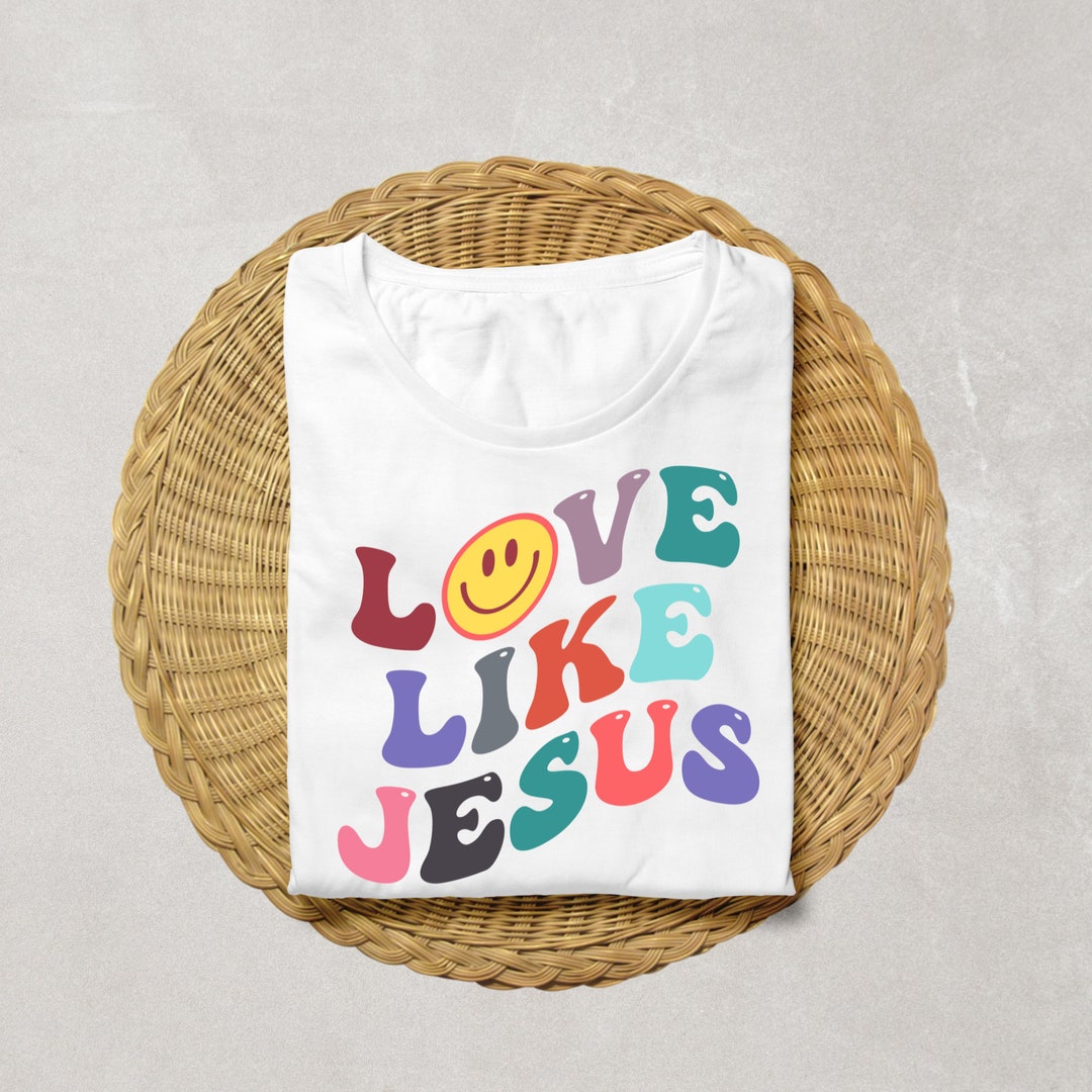 Love Like Jesus Retro Wavey Png. Groovy Wave Png Download. Colorful - Etsy