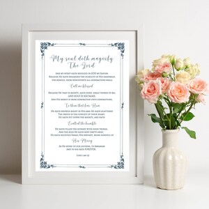 Magnificat Print | Catholic Printable Bible Verse Quote | Religious Art | First Communion Girl Gift | Virgin Mary PRINTABLE DIGITAL DOWNLOAD
