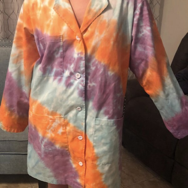 Tie Dye Lab Coats Etsy