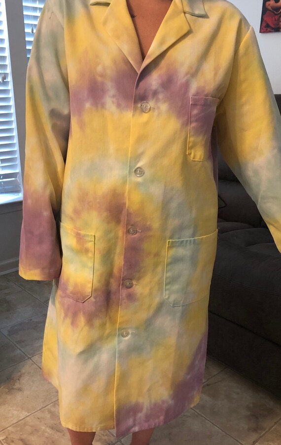 Tie Dye Lab Coat Spiral Etsy