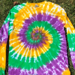 Mardi Gras Spiral Tie Dye T-Shirt