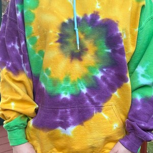 mardi gras tie dye shirt