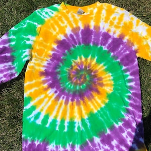 mardi gras tie dye shirt