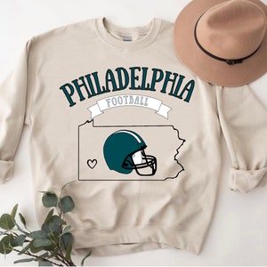 Felpa da calcio Philadelphia / Girocollo Philadelphia Football stile vintage / Felpa Philadelphia / Felpa da calcio da donna