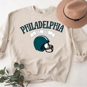 Philadelphia Football Sweatshirt, Philadelphia Football Crewneck Sweatshirt, Vintage Style Philadelphia Football Sweatshirt
