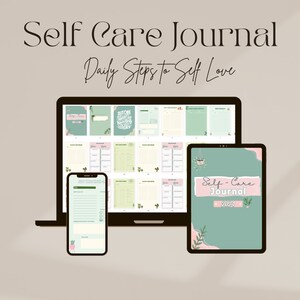 Self Care Journal | Digital Self Care Planner | Canva Digital Planner | Mental Health | Daily Planner |  Self Love and Gratitude Journal |