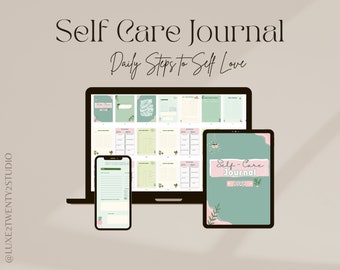 Diario de Autocuidado / Planificador Digital de Autocuidado / Planificador Digital Canva / Salud Mental / Planificador Diario / Diario de Amor Propio y Gratitud /
