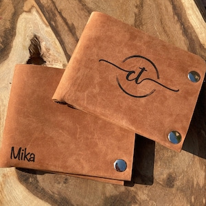 Handgemachtes Leder Portemonnaie, personalisiert, Wunschgravur, minimalistisch,Brieftasche,Geldbörse,Vatertag,Papa,Opa,Geschenk,Damen,Herren