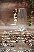 Place cards for the glass, name cards, wooden lettering, table decoration, table decoration, personalized, wedding, celebration, birthday product logo