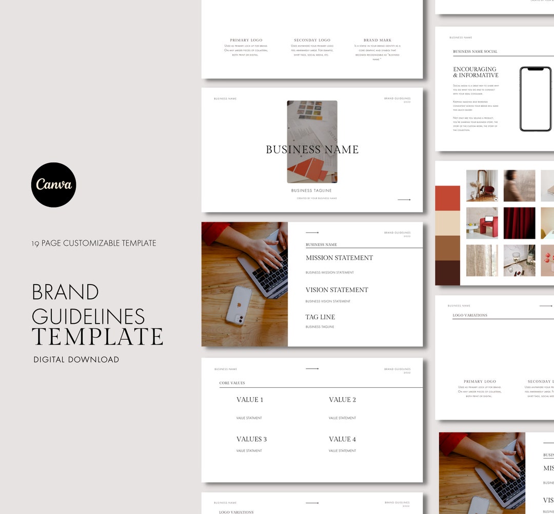 Brand Guidelines Template for Designers, Branding and Logo Presentation ...