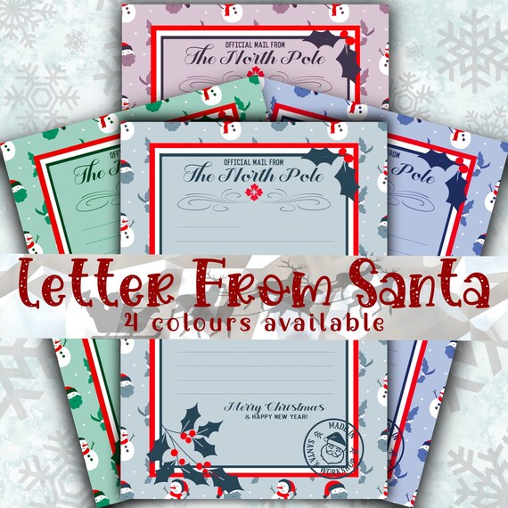 Handwritten Letter From Santa Handwritten Personalised - Etsy