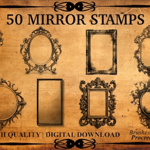 50 Mirror Procreate Brush Stamps