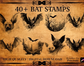 40+ Bat Procreate penselstämplar