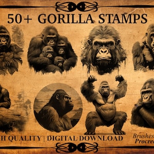50+ Gorilla Procreate Brush Stamps