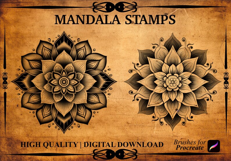 70+ Mandala/ornamental Procreate Brush Set - Etsy