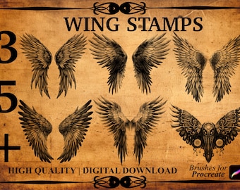 35+ Wing Procreate Brush Stamp