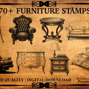 70+ Furniture Procreate Brush Stamps