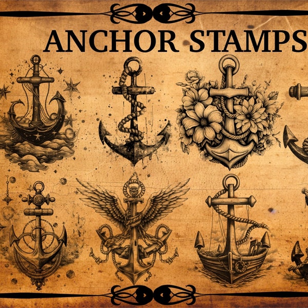 60+ Anchor Procreate Stamp Set