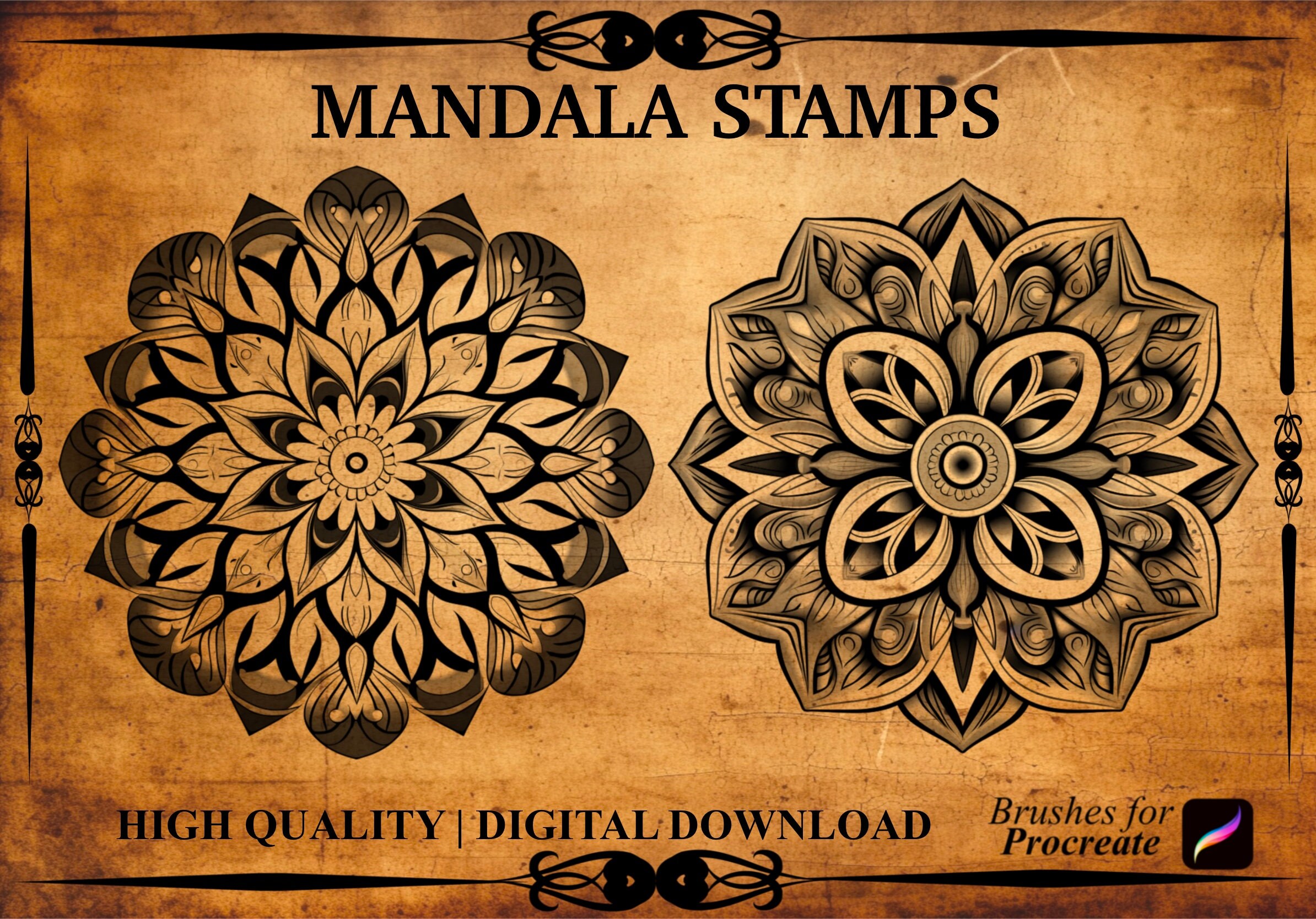 70+ Mandala/ornamental Procreate Brush Set - Etsy