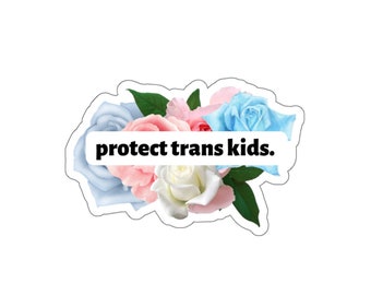 Proteja o adesivo de vinil para crianças trans, adesivos bonitos para garrafas de água para laptop, presentes para ela, adesivos LGBT