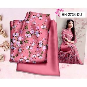 Floral Vietnamesisch Ao Dai: Traditionelles Kleid aus Farbe