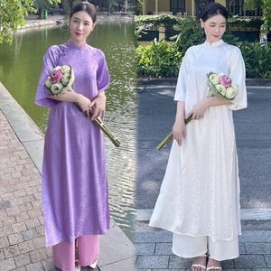 Handmade Vietnamese Ao Dai: Lụa Phi Yến, Cách Tân Dáng Xuông