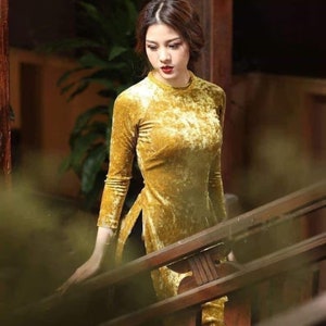 Pre-make Vietnamese traditionele Ao Dai tron truyenstring, Vietnamese Ao Dai voor vrouwen, Ao Dai voor meisjes, Ao Dai voor vrouwen, Ao Dai Vietnam