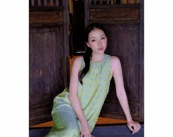 Bestickte marineindische Seide Ao Dai Ba Ba Set: Traditionelles Outfit Pink