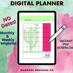 Pink & Green Digital Planner