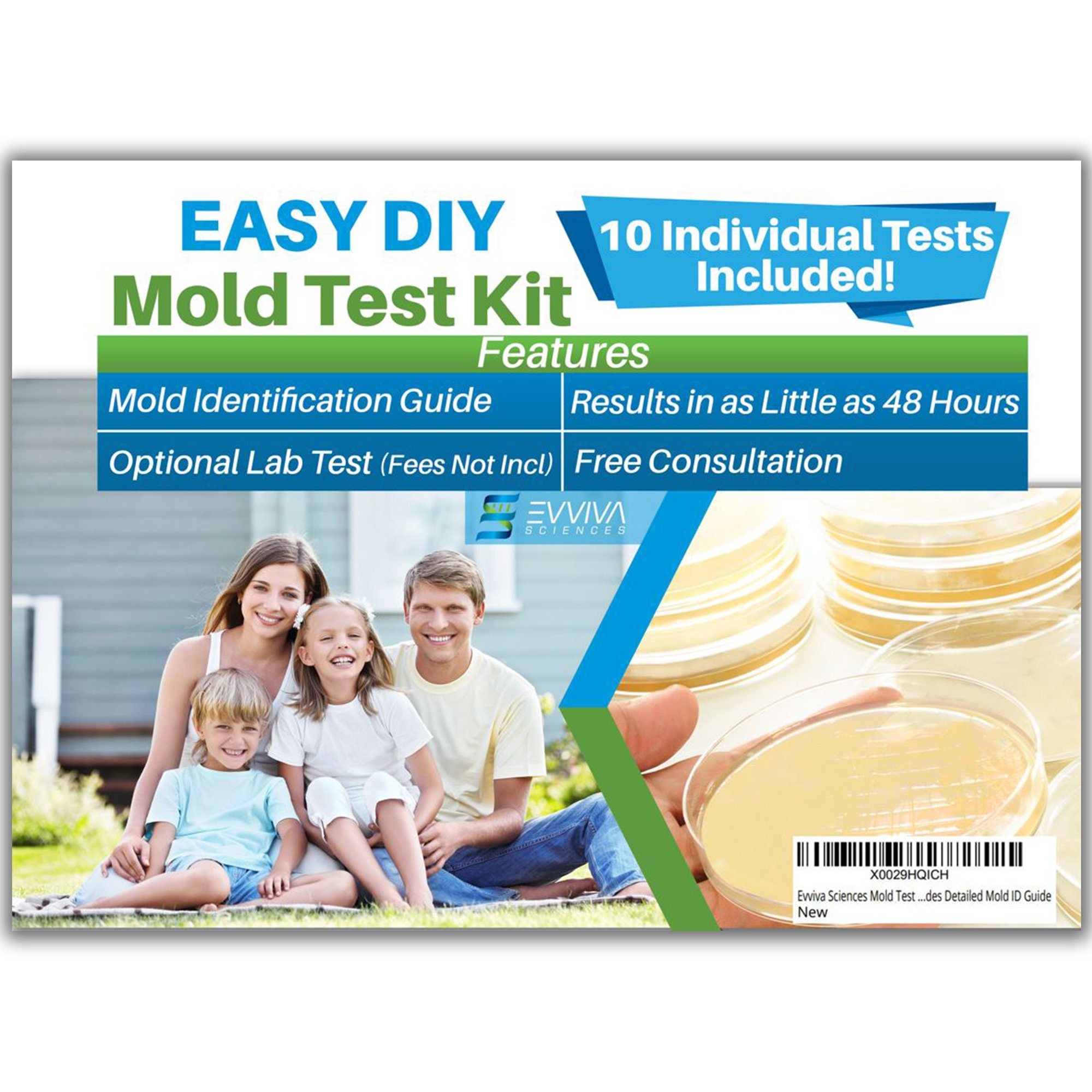 Home Mold Tests 10 Pack Test Your Home for Molds Test HVAC System, Room  Air, & Home Surfaces Optional Lab Analysis 