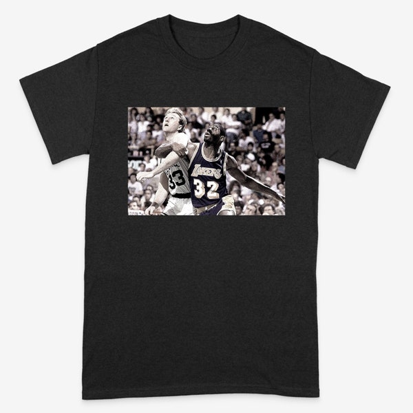 Larry Bird, Magic Johnson T-shirt | Graphic T-shirt, Graphic Tees, Basketball Shirt, Vintage Shirt, Vintage Graphic Tees