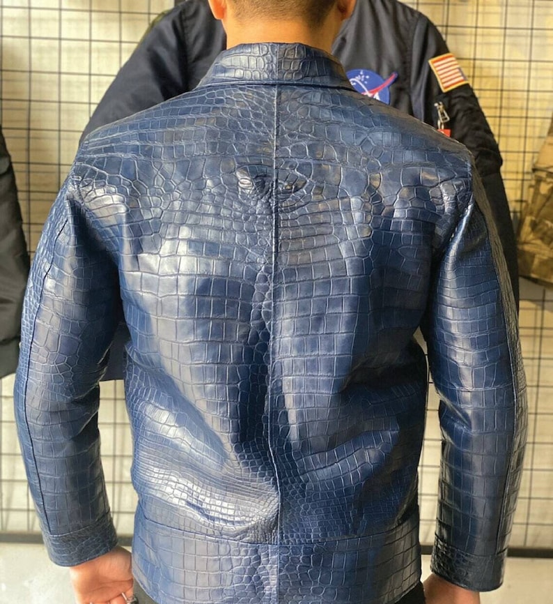 Men's Real Crocodile Leather Jacket Made to Measure Etsy