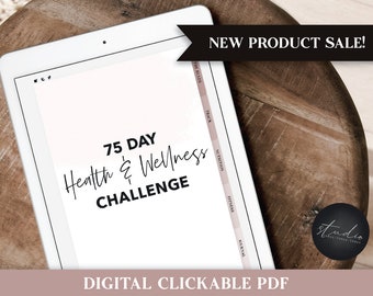 Reto de salud y bienestar de 75 días / Diario digital Goodnotes / Rastreador de actividad física / Rastreador de medidas / Registro de alimentos / Pesaje / Rastreador de hábitos