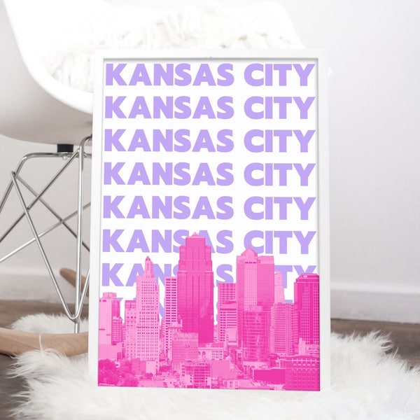 Kansas City Print | Kansas City Wall Art | Kansas City Skyline |  Kansas City Poster | Kansas City Decor | Missouri Art | Instant Download