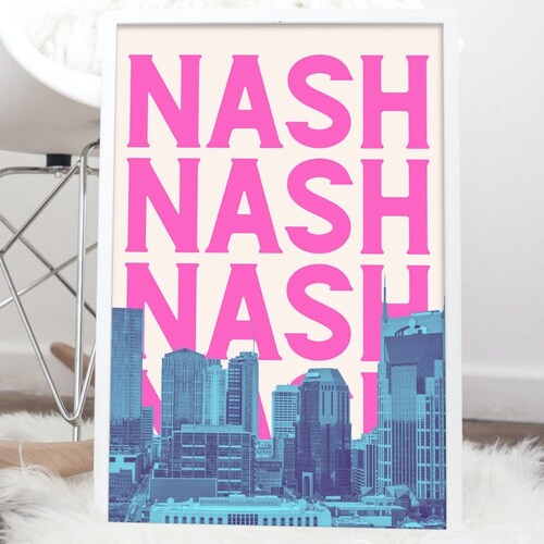Nashville Print Poster Nashville Wall Art Nashville Etsy
