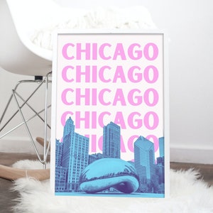 Chicago Print | Chicago Art | Chicago Poster | Chicago Art Print | Chicago Wall Art | Chicago Digital Print | 5 JPG Sizes | Instant Download