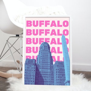 Buffalo NY Print | Buffalo New York Wall Art | Buffalo NY Poster | Buffalo NY Decor | Choose from 5 Print Sizes | Instant Digital Download