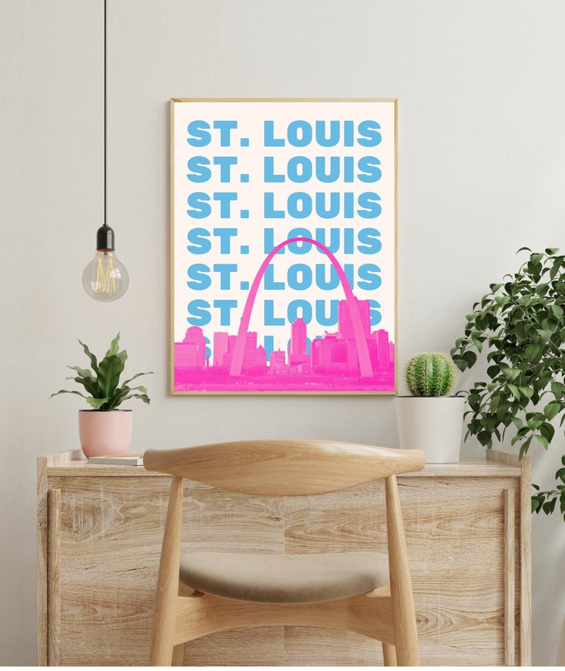 St. Louis Wall Art St. Louis Print St. Louis Skyline St. Etsy