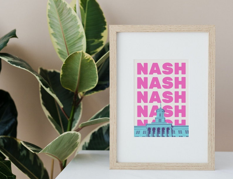 Nashville Print Nashville Wall Art Tennessee Wall Art Etsy