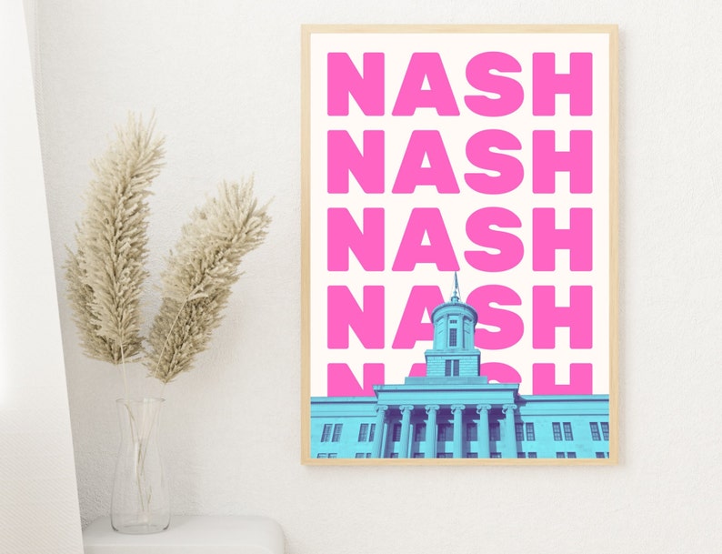 Nashville Print Nashville Wall Art Tennessee Wall Art Etsy