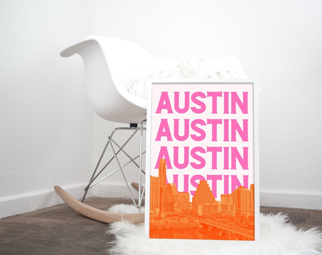 Austin Wall Art Austin Texas Print Austin Skyline Austin Art Austin
