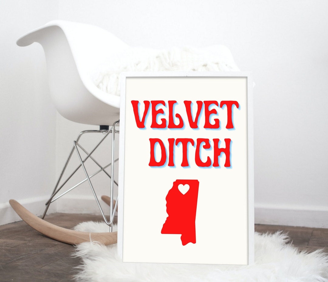 Oxford MS Print Mississippi Decor Velvet Ditch Oxford Etsy