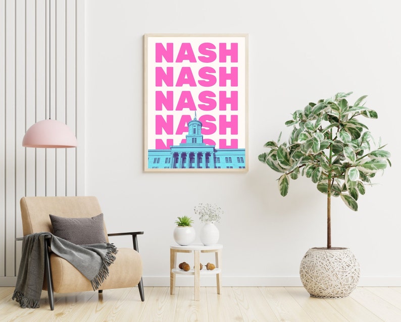 Nashville Print Nashville Wall Art Tennessee Wall Art Etsy
