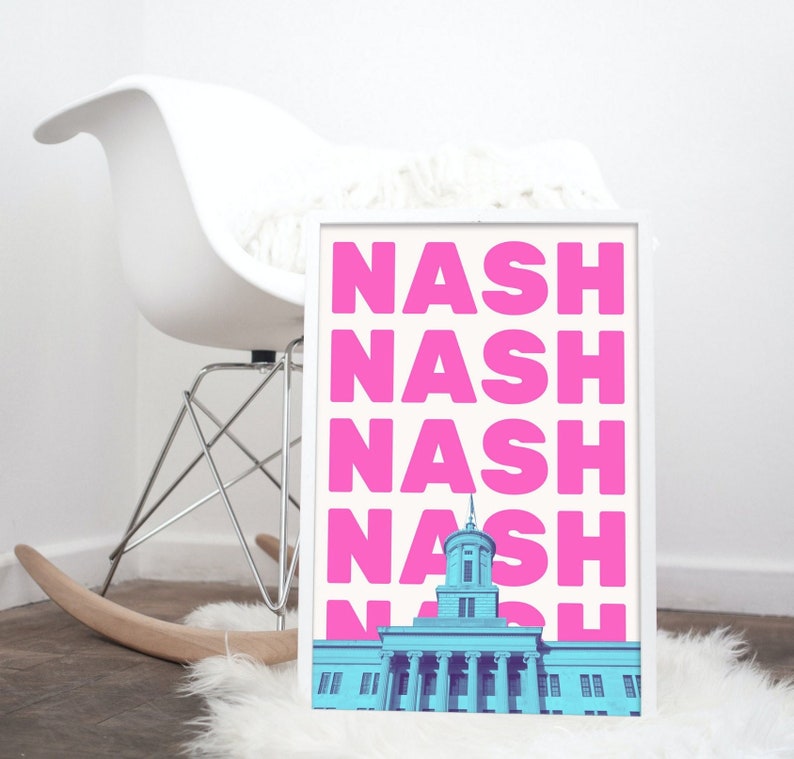 Nashville Print Nashville Wall Art Tennessee Wall Art Etsy
