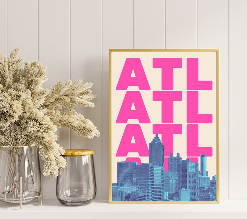 Atlanta Wall Art Atlanta Print Atlanta GA Atlanta Wall Etsy