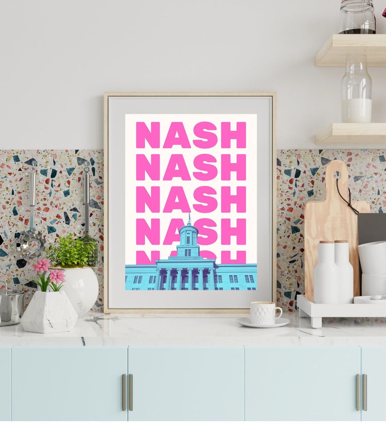 Nashville Print Nashville Wall Art Tennessee Wall Art Etsy