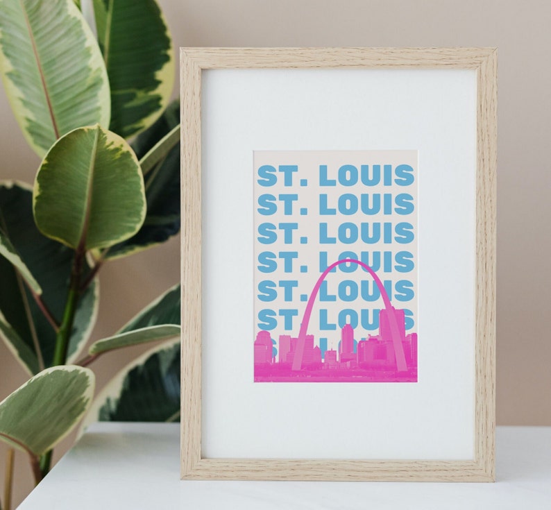 St. Louis Wall Art St. Louis Print St. Louis Skyline St. Etsy