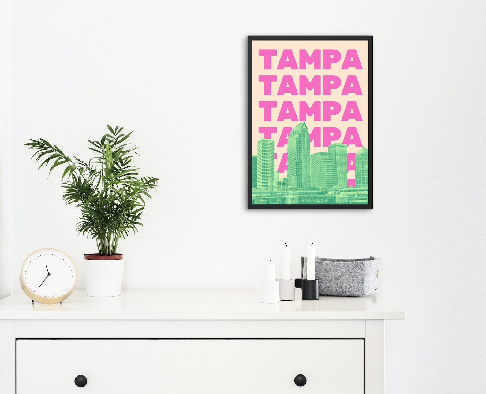 Tampa Print Tampa Wall Art Tampa FL Cityscape Florida Etsy
