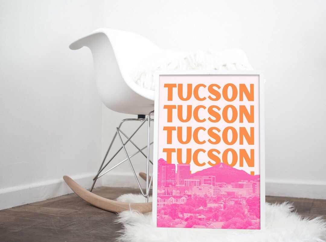 Tucson Print Tucson Wall Art Tucson Skyline Tucson Etsy